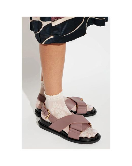 Marni Brown Fussbett Sandale