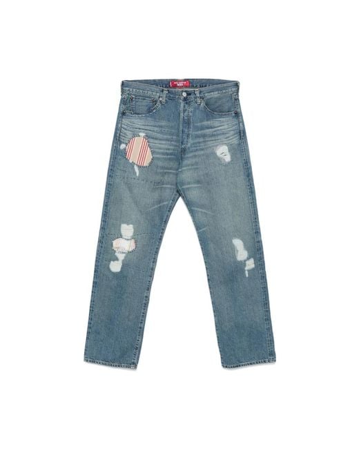 Junya Watanabe Blue Straight Jeans for men
