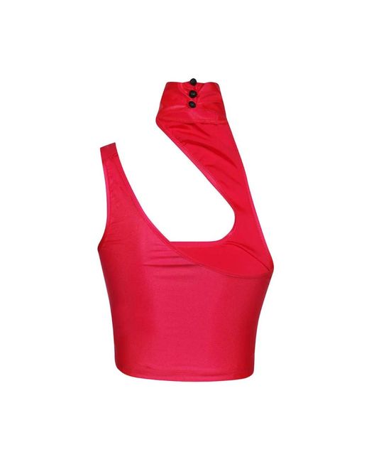 Versace Jeans Couture Red Sleeveless Tops