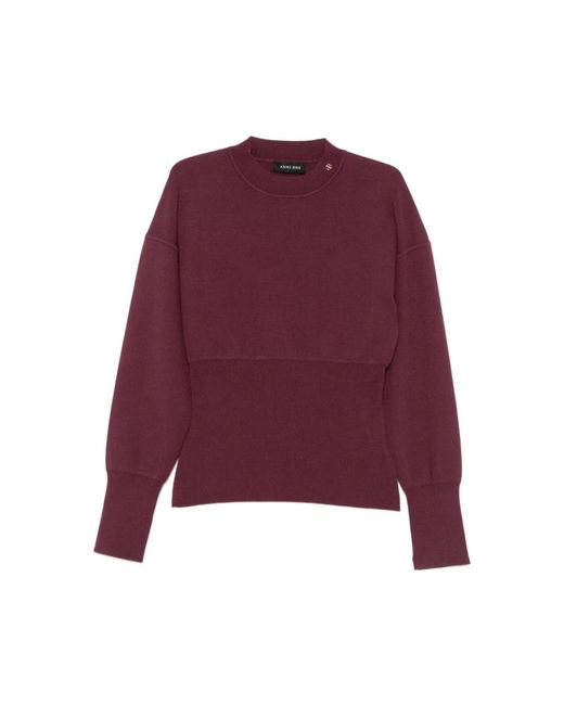 Anine Bing Purple Round-Neck Knitwear