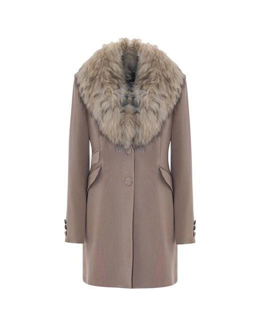 Kocca Brown Single-Breasted Coats