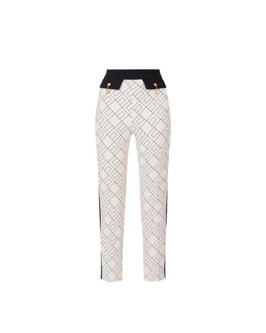 Cropped Trousers di Elisabetta Franchi in White
