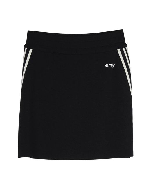 Autry Rokken ,Zwart ,Katoen Zwarte Katoenen Rok Met Zijbanden in het Black