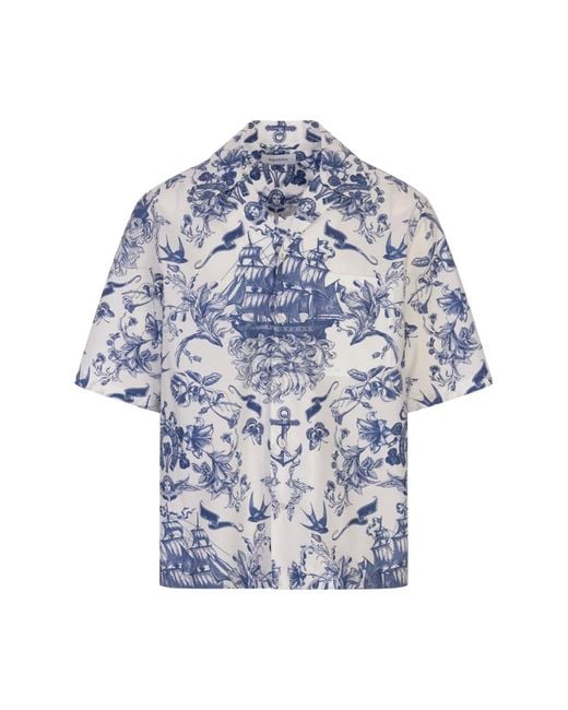 Short Sleeve Shirts Alexander McQueen de hombre de color Blue