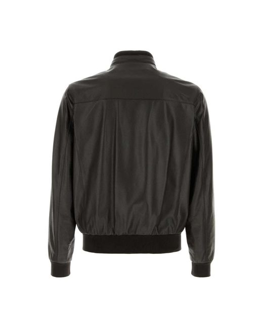 Moorer Black Bomber Jackets for men