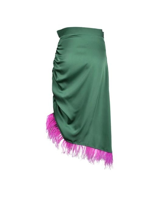 WEILI ZHENG Green Midi Skirts