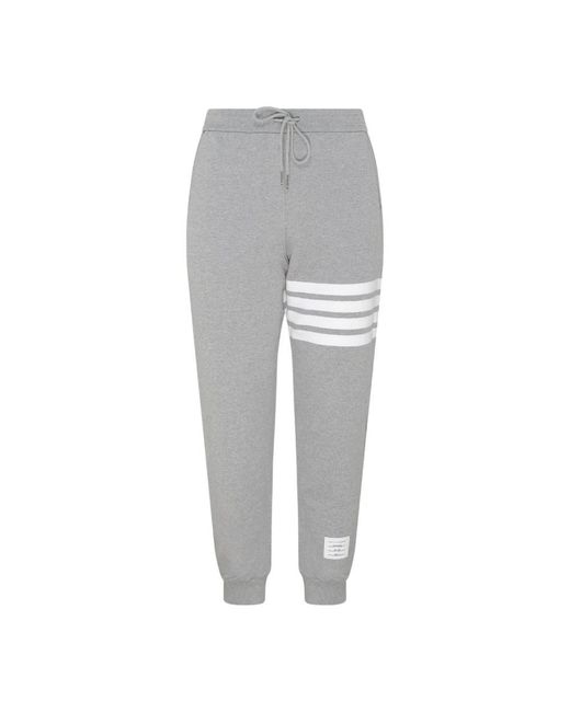 Thom Browne Broeken ,Grijs ,Katoen Classic 4 Bar Joggingbroek in het Gray voor heren