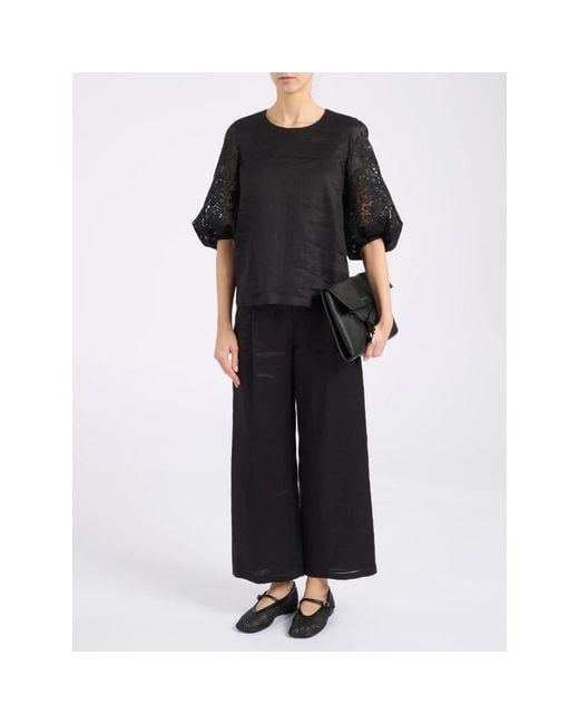 Max Mara Black Blouses