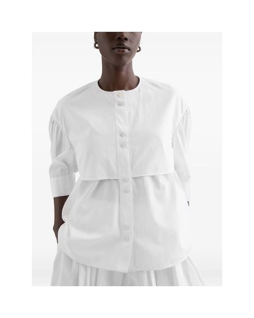 Jil Sander White Blouses