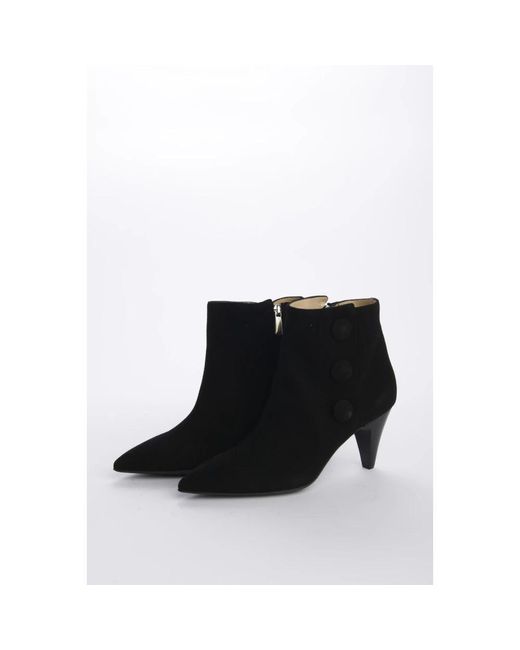 Fabiana Filippi Black Le fabian lederschuhe mit knopf-absatz