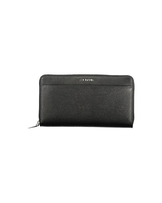 Calvin Klein Black Schwarze Damen Geldbörse Rfid Reißverschluss