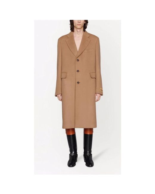 Gucci Brown Single-Breasted Coats
