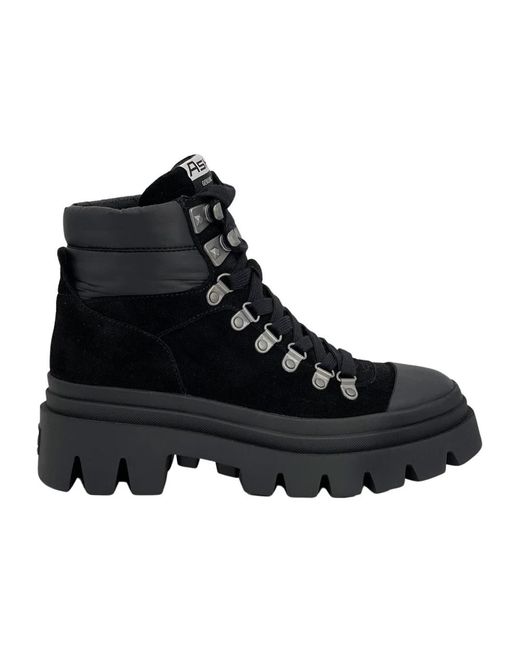 Ash Schoenen ,Zwart ,Nylon Lace-Up Boots in het Black