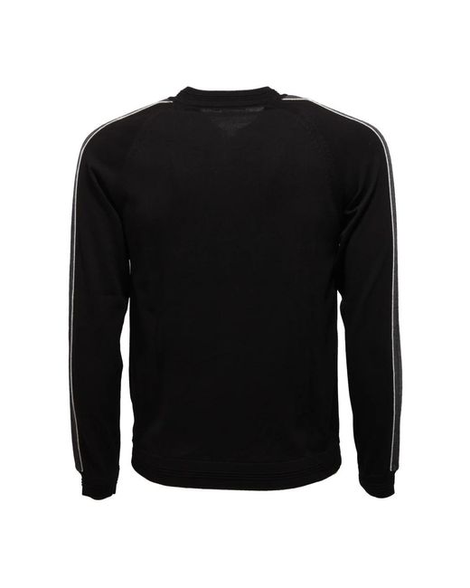 Paolo Pecora Hoodies & Sweatvesten ,Zwart ,Katoen Volledige Rits Katoenen Trui in het Black voor heren