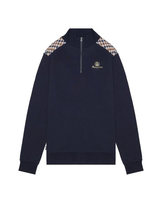 Aquascutum Blue Zip-Throughs for men