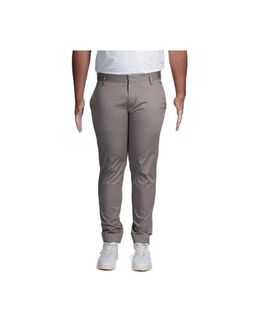 Entre Amis Gray Slim-Fit Trousers for men