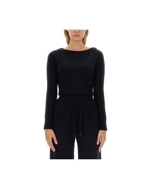 Max Mara Black Gestreifter Strickpullover
