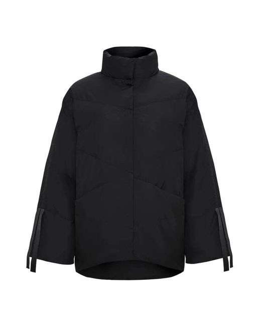 CESARE GASPARI Jassen ,Zwart ,Leer Oversized Gewatteerde Puffer Jas in het Black
