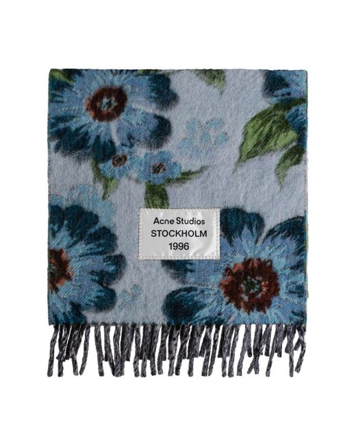 Acne Blue Winter Scarves