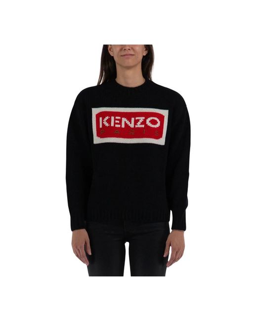 KENZO Black Round-Neck Knitwear