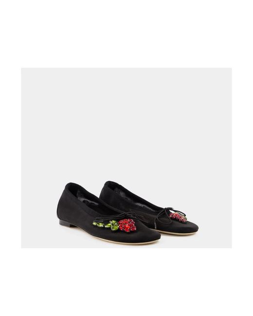 Simone Rocha Black Ballerina Shoes