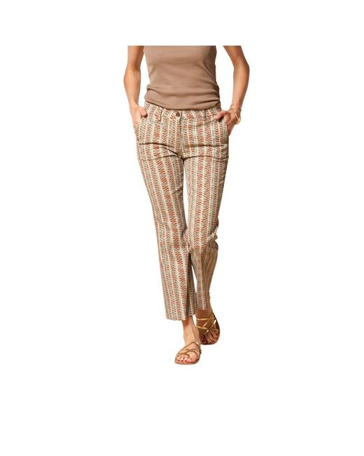Mason's Metallic Chino Hose Mit Geometrischem Muster Slim Fit