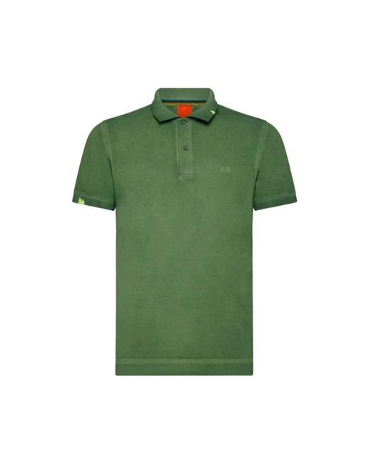 Sun 68 Green Polo Shirts for men