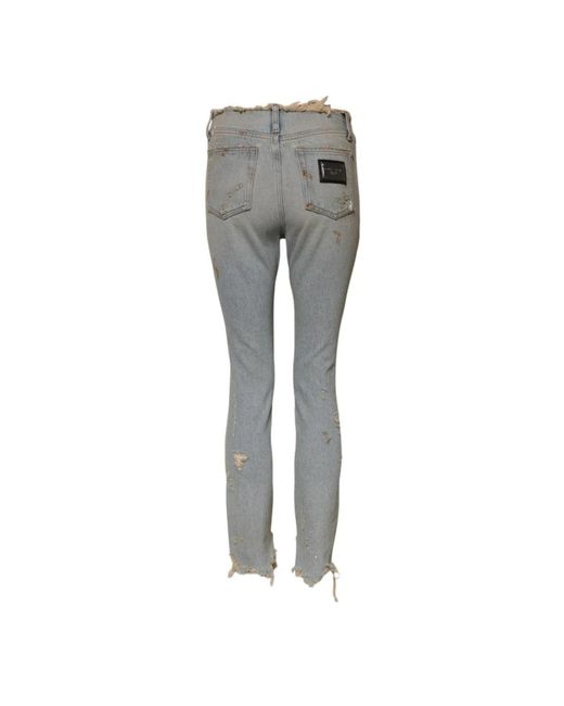 Dolce & Gabbana Gray Skinny Jeans