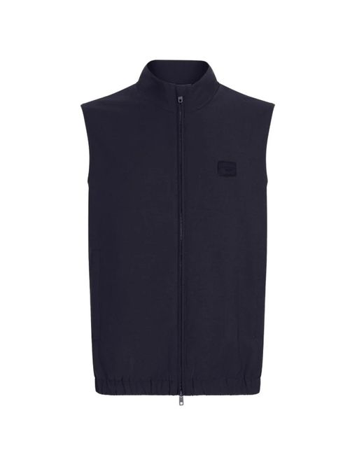Dolce & Gabbana Jassen ,Blauw ,Midnight Logo Plaque Vest in het Blue voor heren