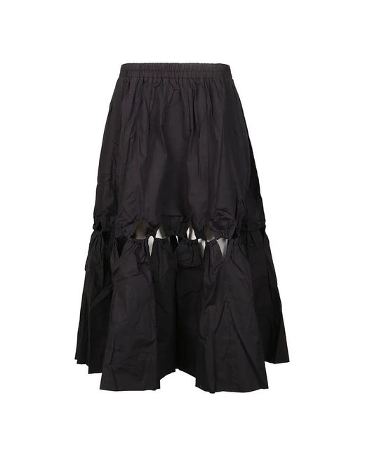 Sea Black Midi Skirts