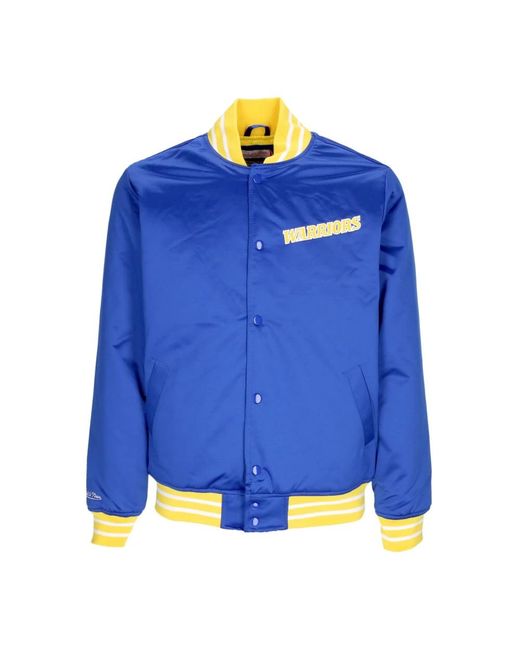 Mitchell & Ness Bomber Jackets in het Blue voor heren