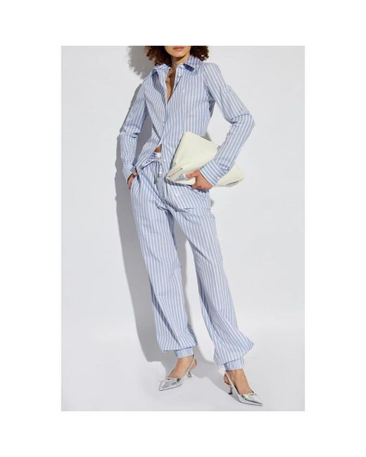 The Attico Blue Hose mit gestreiftem muster