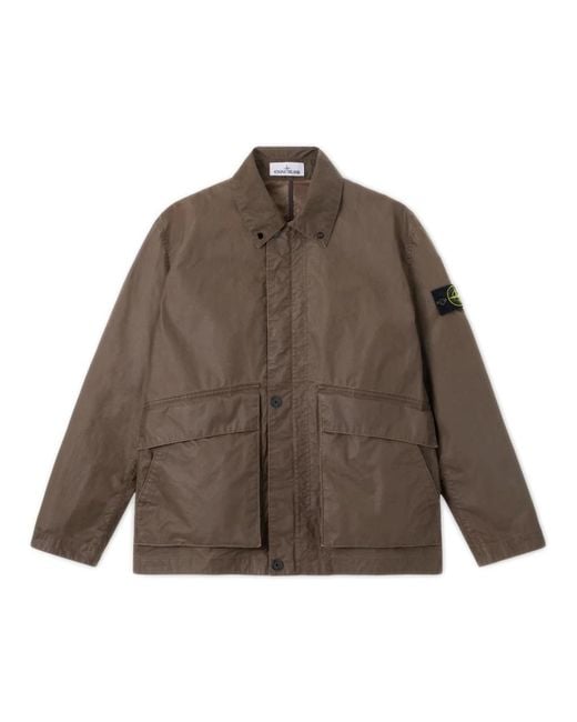 Stone Island Brown Light Jackets for men