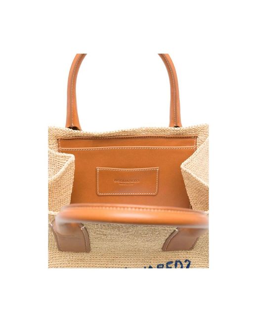DSquared² Natural Helle Tote Tasche Mit Gerollten Griffen