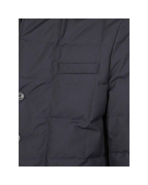 Fay Double-Front Short Down Jacket in het Blue voor heren