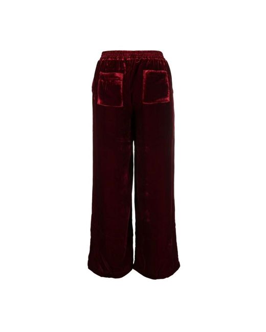 Gold Hawk Red Wide Trousers