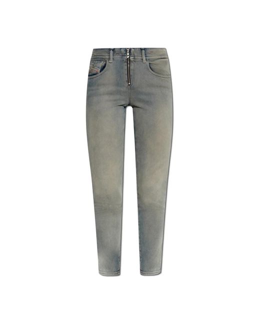 DIESEL Gray Skinny Jeans
