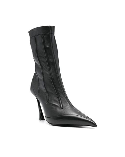Mugler Black Heeled Boots