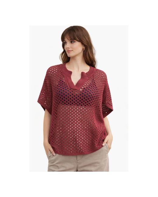 Liviana Conti Red V-Neck Knitwear