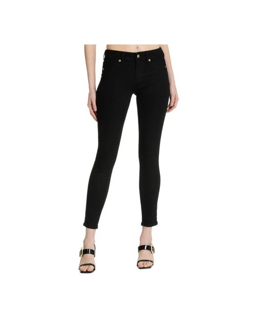 Versace Black Kurze jeans mit logo-details