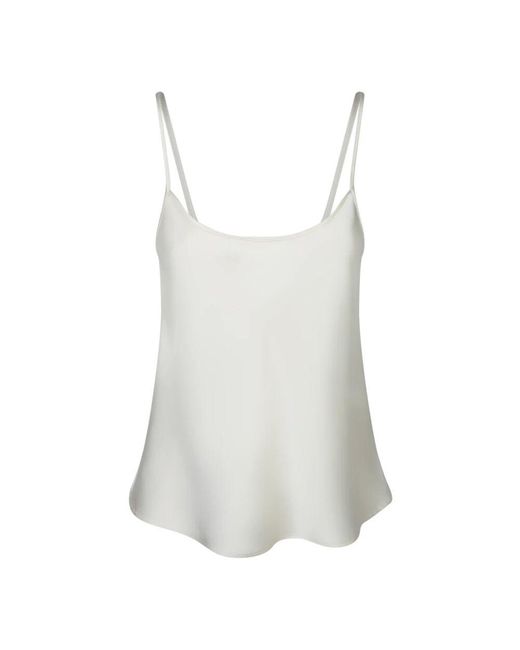 Blanca Vita White Weiße Tanktop Eleganter Satin-Finish