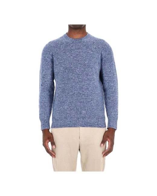 Drumohr Blue Round-Neck Knitwear for men