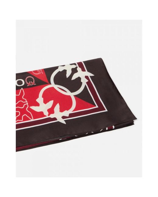 Pinko Accessoires ,Veelkleurig ,Limbo Foulard in het Red