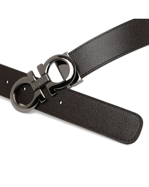 Belts Ferragamo de hombre de color Black