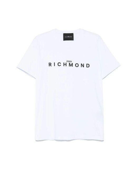 RICHMOND Weiße crew neck t-shirts und polos in White für Herren