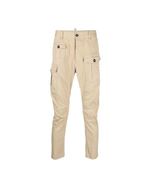 DSquared² Slim-Fit Trousers in het Natural voor heren