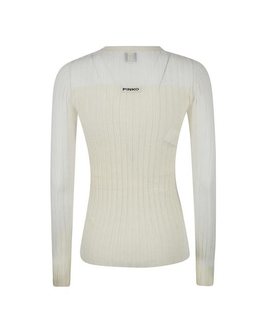 Pinko Truien & Vesten ,Wit ,Katoen Caldo Cardigan Blend Ws Silk in het Gray