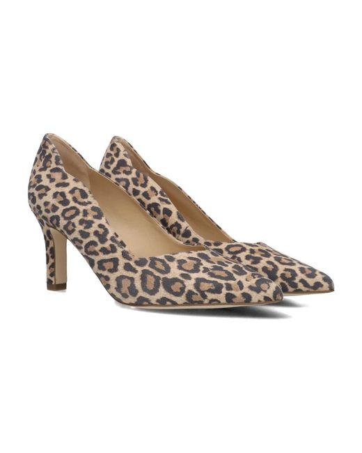 Peter Kaiser Schoenen ,Bruin ,Suède Elegante Bruine Suède Pumps Met Puntneus in het Natural