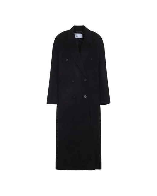 Double-Breasted Coats Frankie Shop de color Black