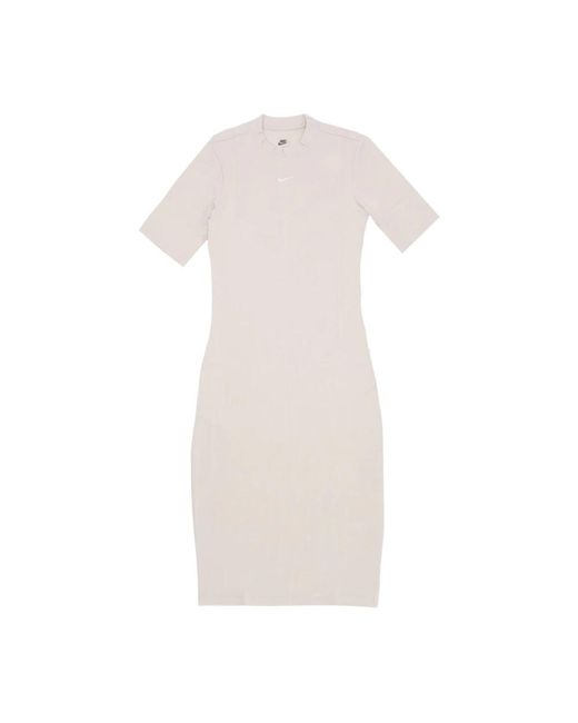 Nike Fitness ,Essential Midi Jurk Streetwear in het White